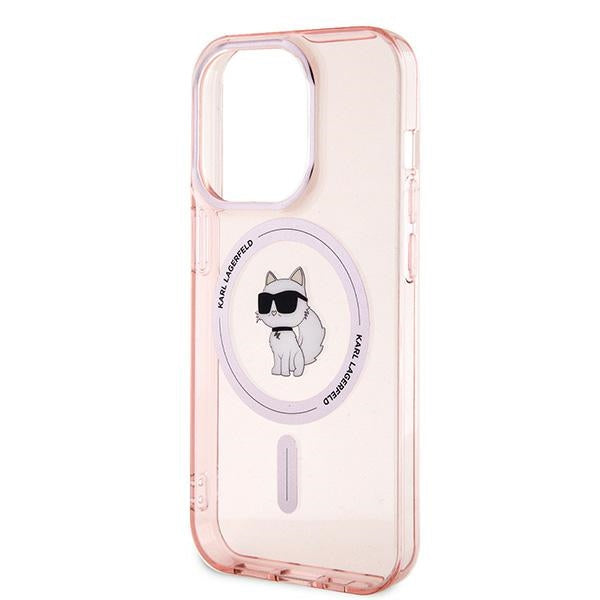Karl Lagerfeld IML Choupette MagSafe case for iPhone 14 Pro Max - pink