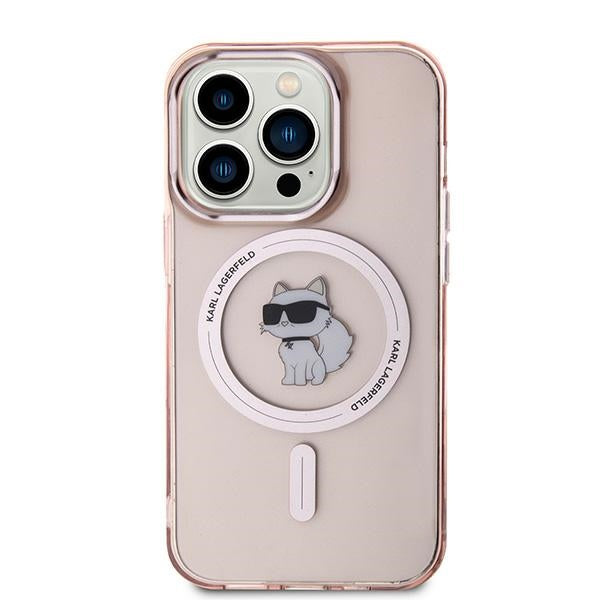 Karl Lagerfeld IML Choupette MagSafe case for iPhone 14 Pro Max - pink