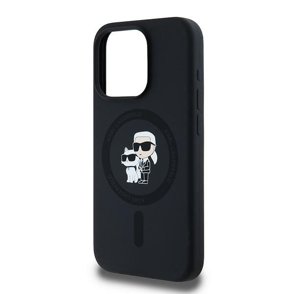 Karl Lagerfeld Silicone Karl&amp;Choupette MagSafe case for iPhone 15 Pro - black