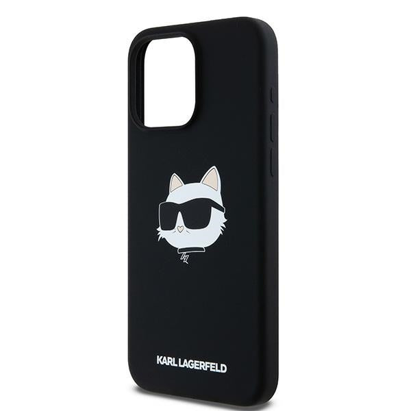 Karl Lagerfeld Silicone Choupette Head MagSafe case for iPhone 15 Pro Max - black
