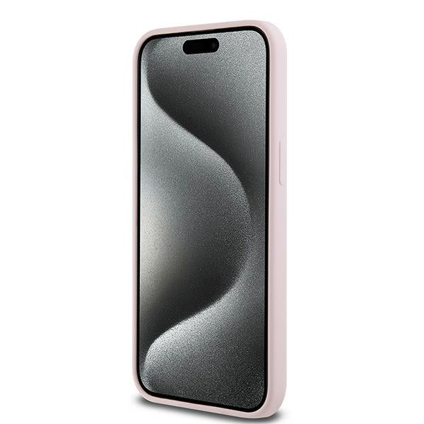 Karl Lagerfeld Silicone Karl&amp;Choupette Ring MagSafe case for iPhone 15 Pro Max - pink