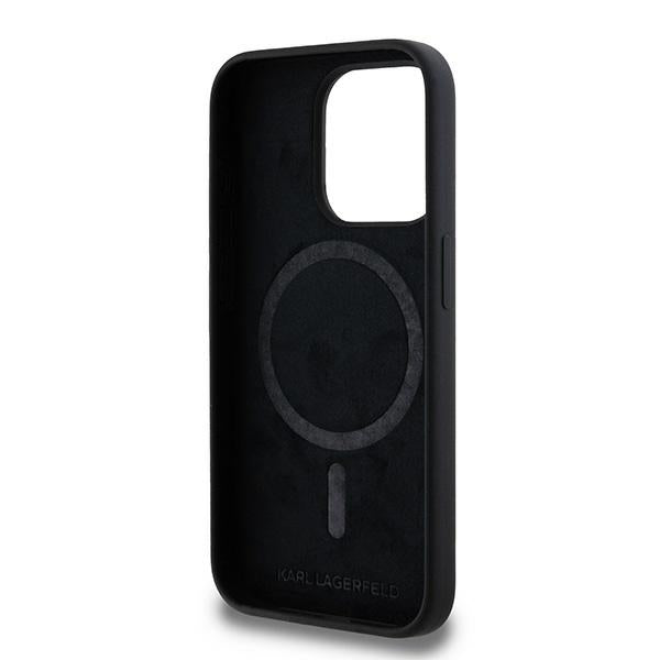 Karl Lagerfeld Silicone Karl&amp;Choupette MagSafe case for iPhone 15 Pro Max - black