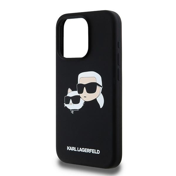Karl Lagerfeld Silicone Karl&amp;Choupette MagSafe case for iPhone 15 Pro Max - black