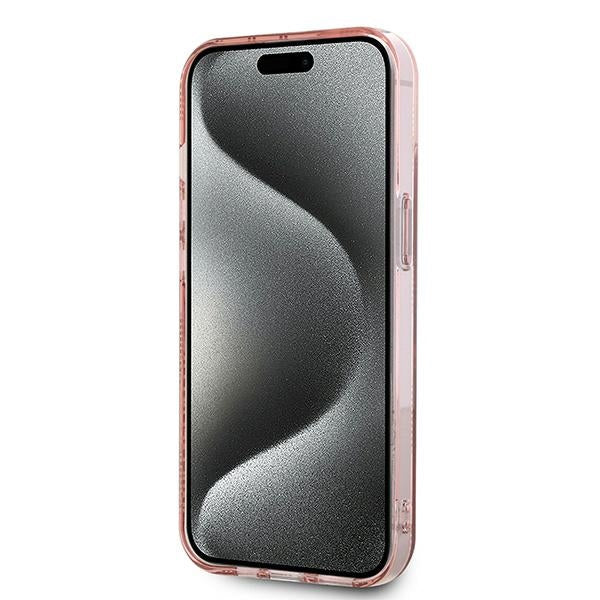Karl Lagerfeld IML Choupette Head &amp; Monogram case for iPhone 13 - pink