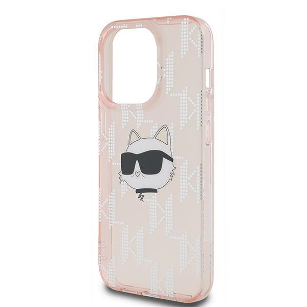Karl Lagerfeld IML Choupette Head &amp; Monogram case for iPhone 14 Pro Max - pink