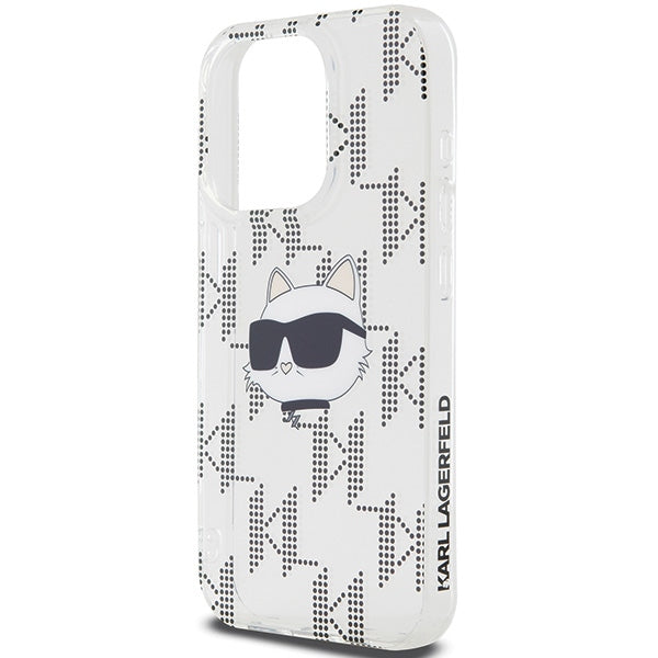 Karl Lagerfeld IML Choupette Head &amp; Monogram case for iPhone 15 Pro Max - transparent