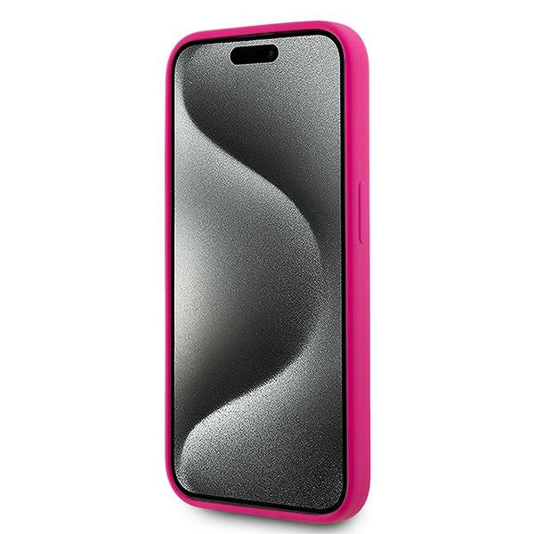 Karl Lagerfeld Silicone Choupette Head MagSafe case for iPhone 15 Pro Max - pink