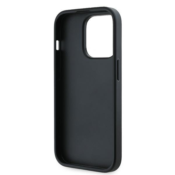Karl Lagerfeld Diagonal Quilted Script case for iPhone 13 Pro Max - black
