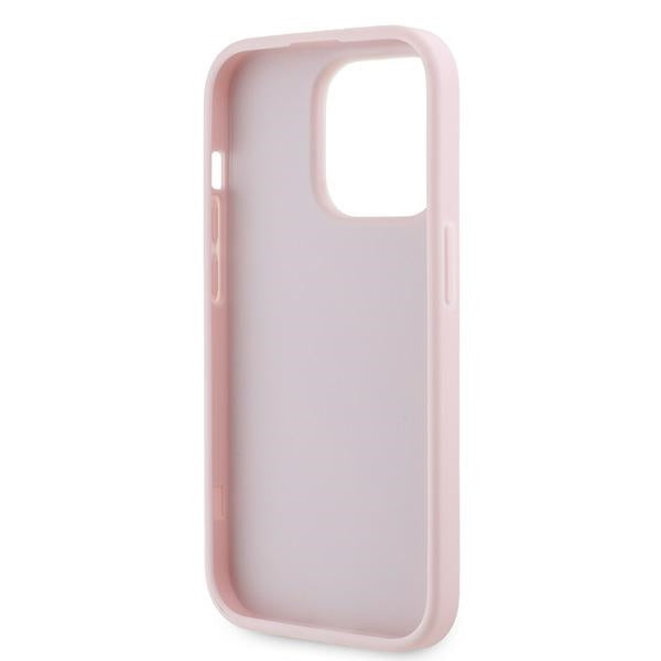 Karl Lagerfeld Diagonal Quilted Script case for iPhone 14 Pro - pink