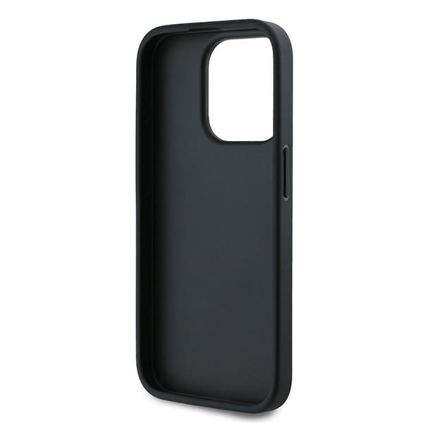 Karl Lagerfeld Diagonal Quilted Script case for iPhone 15 Pro - black