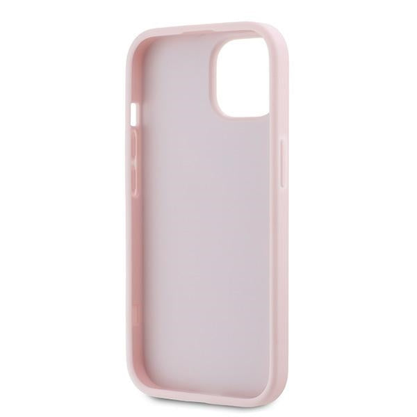 Karl Lagerfeld Diagonal Quilted Script case for iPhone 15 Plus / 14 Plus - pink