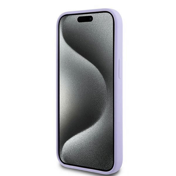 Karl Lagerfeld Silicone Karl&amp;Choupette Heads Ring MagSafe iPhone 15 Case - Purple