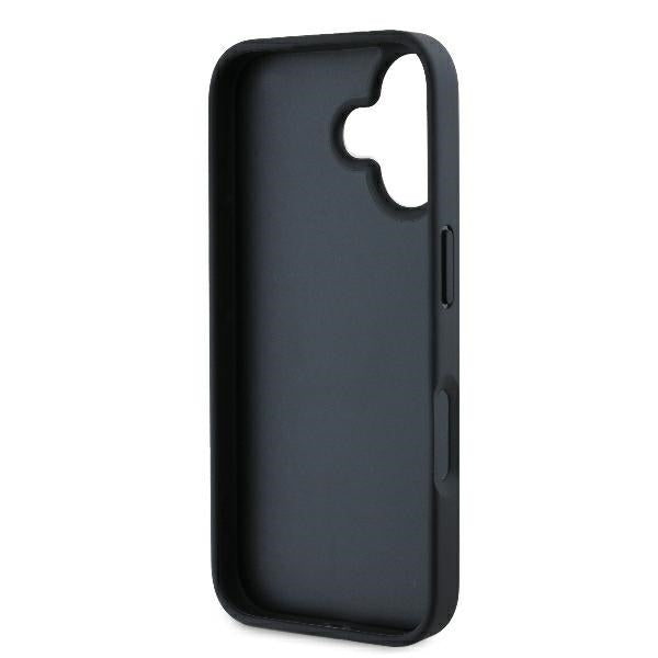 Karl Lagerfeld Monogram Choupette Head Pin iPhone 16 Case - Black