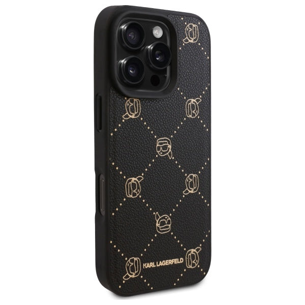 Karl Lagerfeld Magsafe Karl Head Case for iPhone 16 Pro Max - Black