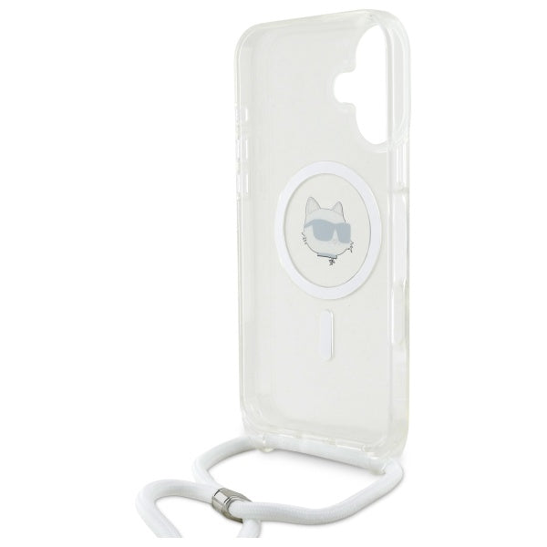 Karl Lagerfeld IML Choupette Head &amp; Cord Magsafe iPhone 16 Case - Clear
