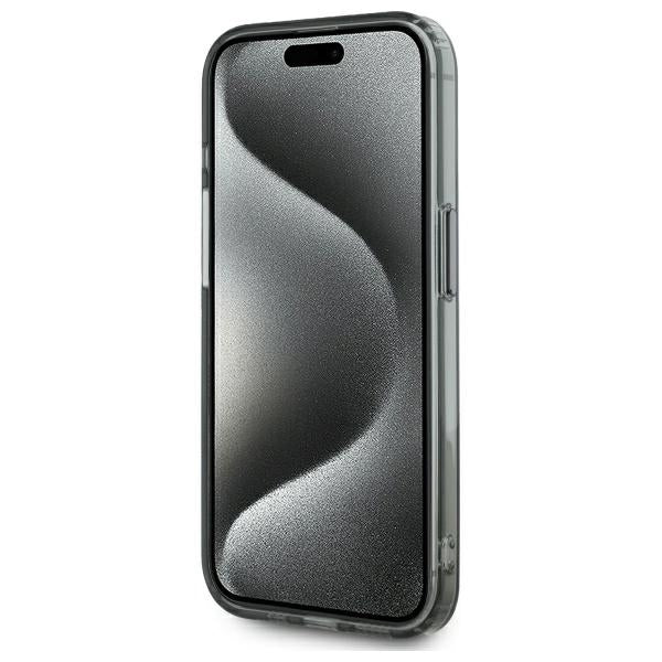 Karl Lagerfeld KLHMP15LHLSCHK iPhone 15 Pro 6.1" black/black hardcase IML Metal Choupette Head MagSafe