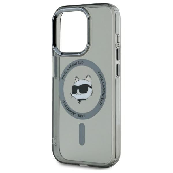 Karl Lagerfeld KLHMP15LHLSCHK iPhone 15 Pro 6.1" black/black hardcase IML Metal Choupette Head MagSafe