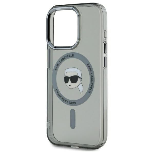 Karl Lagerfeld KLHMP15LHLSKIK iPhone 15 Pro 6.1" black/black hardcase IML Metal Karl Head MagSafe