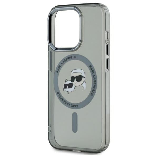 Karl Lagerfeld KLHMP15XHLSKCK iPhone 15 Pro Max 6.7" black/black hardcase IML Metal Karl&amp;Choupette Head MagSafe