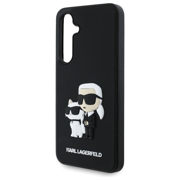 Karl Lagerfeld 3D Rubber Karl&amp;Choupette Case for Samsung Galaxy S24 FE - Black