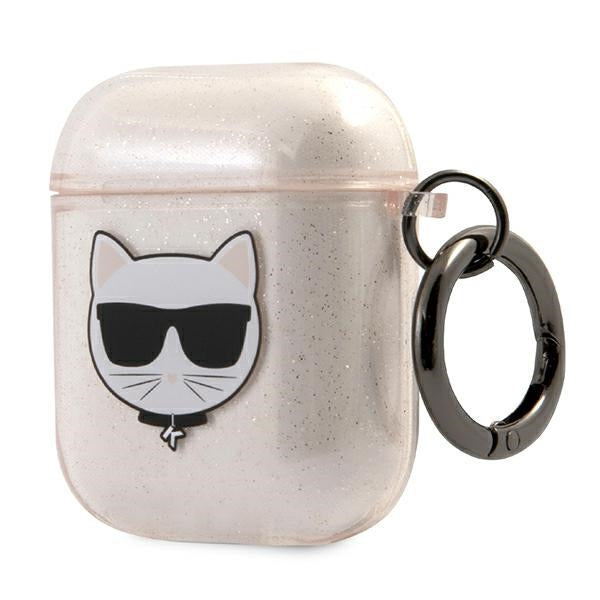 Karl Lagerfeld Glitter Choupette Case for AirPods 1 / 2 - Gold