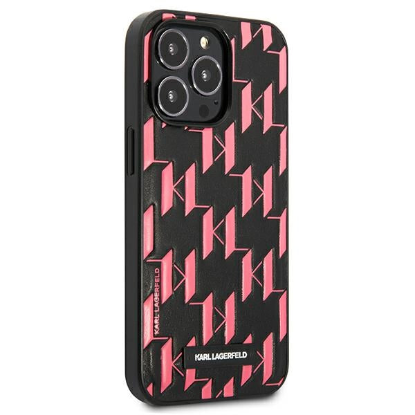 Karl Lagerfeld Monogram Plaque iPhone 13 Pro / 13 6.1" Case - Pink