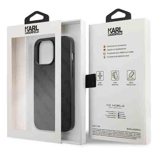 Karl Lagerfeld Perforated Allover Case for iPhone 13 Pro / 13 6.1" - Black