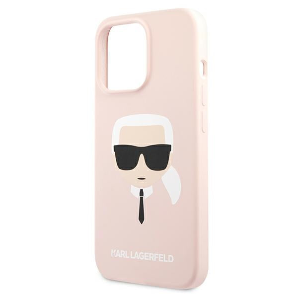 Karl Lagerfeld Silicone Karl`s Head Case for iPhone 13 Pro / 13 6.1" - Light Pink
