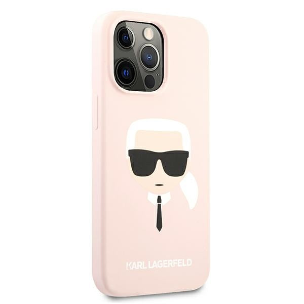 Karl Lagerfeld Silicone Karl`s Head Case for iPhone 13 Pro / 13 6.1" - Light Pink