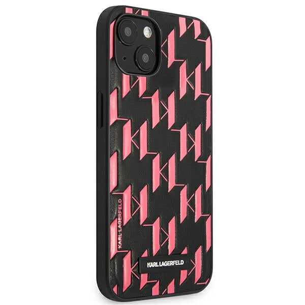 Karl Lagerfeld Monogram Plaque Case for iPhone 13 / 14 / 15 6.1" - Pink