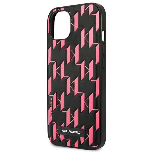 Karl Lagerfeld Monogram Plaque Case for iPhone 13 / 14 / 15 6.1" - Pink