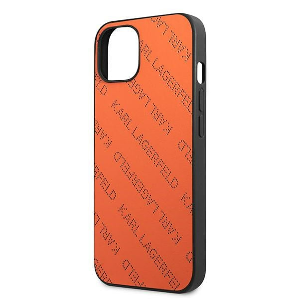 Karl Lagerfeld Perforated Allover Case for iPhone 13 / 14 / 15 6.1" - Orange