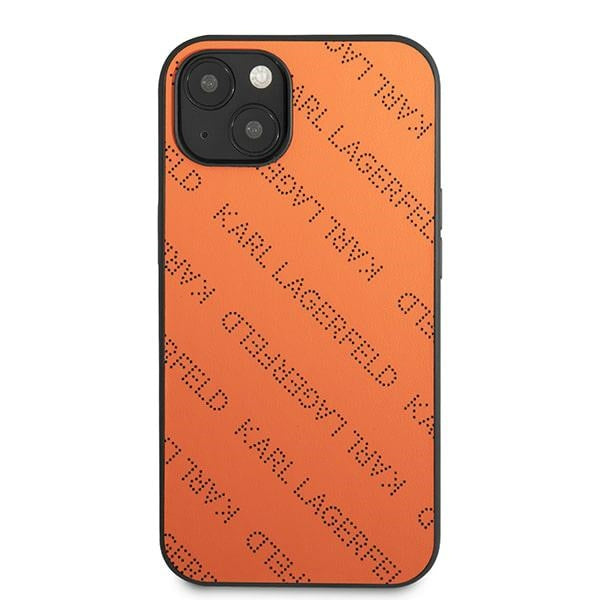 Karl Lagerfeld Perforated Allover Case for iPhone 13 / 14 / 15 6.1" - Orange
