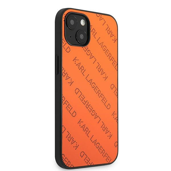 Karl Lagerfeld Perforated Allover Case for iPhone 13 / 14 / 15 6.1" - Orange
