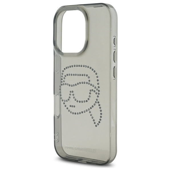 Karl Lagerfeld KLHCP16XHKHDCELK iPhone 16 Pro Max 6.9" black/black hardcase IML Rhinestones Karl Head