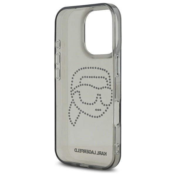 Karl Lagerfeld KLHCP16XHKHDCELK iPhone 16 Pro Max 6.9" black/black hardcase IML Rhinestones Karl Head