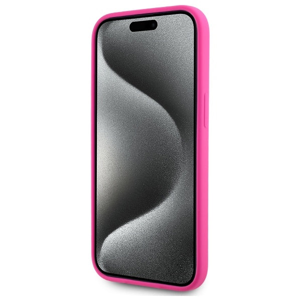 Karl Lagerfeld KLHMP15SSKHPPLF iPhone 15 6.1" fuchsia/fuschia hardcase Silicone Karl Head Print MagSafe
