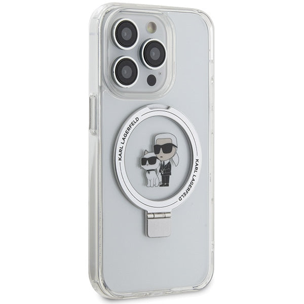 Karl Lagerfeld KLHMP15XHMRSKCH iPhone 15 Pro Max 6.7" white/white hardcase Ring Stand Karl&amp;Choupette MagSafe