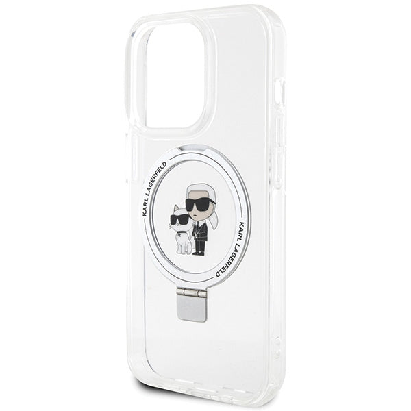 Karl Lagerfeld KLHMP15XHMRSKCH iPhone 15 Pro Max 6.7" white/white hardcase Ring Stand Karl&amp;Choupette MagSafe