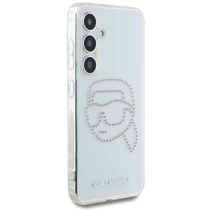 Case Karl Lagerfeld Rhinestones Karl Head Logo Samsung Galaxy S25 transparent