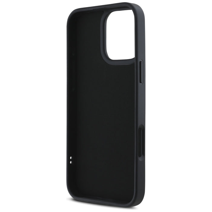 Karl Lagerfeld HC 3D Rubber Elongated Glitter iPhone 16 Pro Case - Black