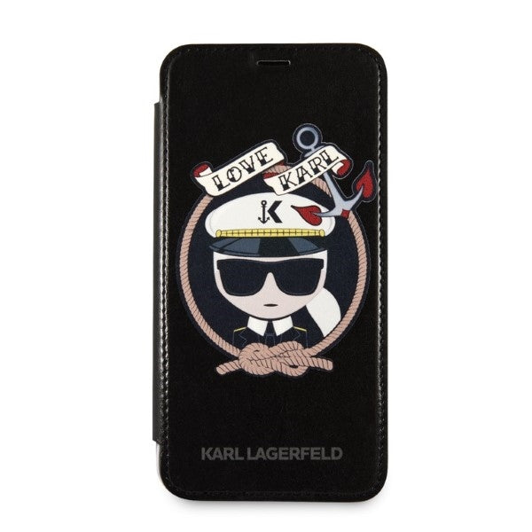Karl Lagerfeld Signature Glitter iPhone X/Xs Case - Black