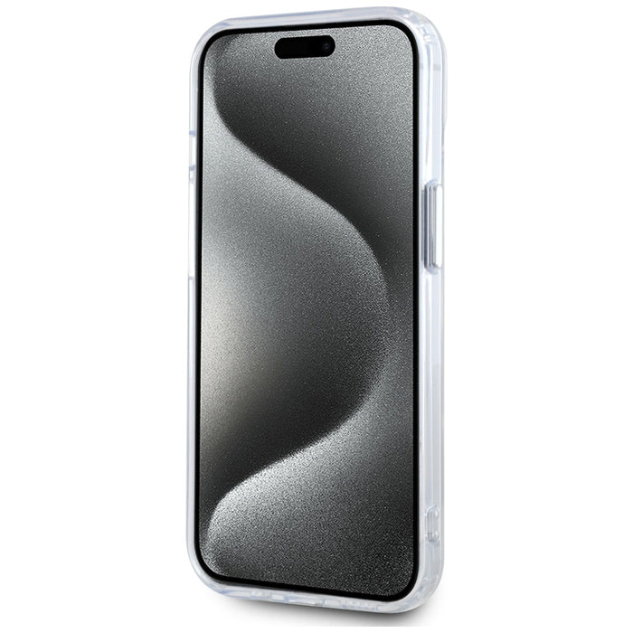 Karl Lagerfeld IML Metal Karl Head MagSafe Case for iPhone 15 Plus White