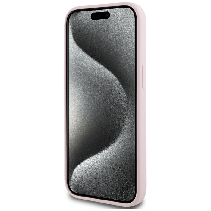 Karl Lagerfeld Silicone Karl&amp;Choupette MagSafe iPhone 15 Case - Pink