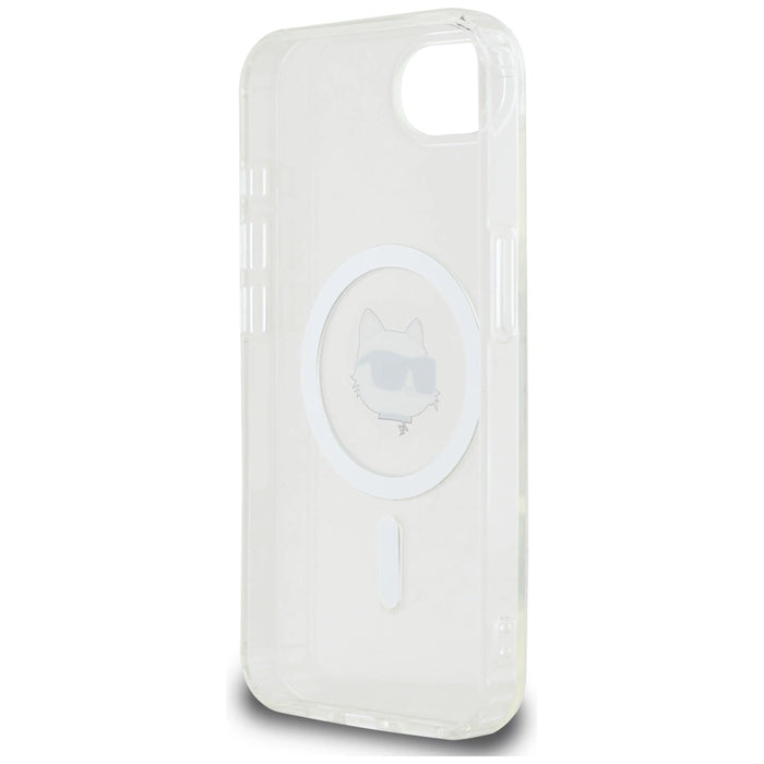 Karl Lagerfeld IML Metal Choupette Head MagSafe iPhone 16e Case - White