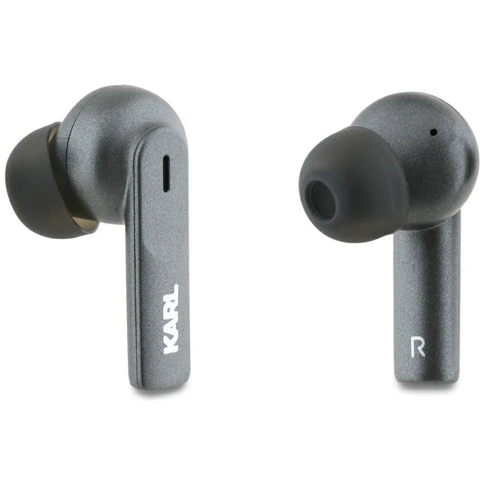 Karl Lagerfeld Metal Printed Logo ANC/ENC Headphones - Black