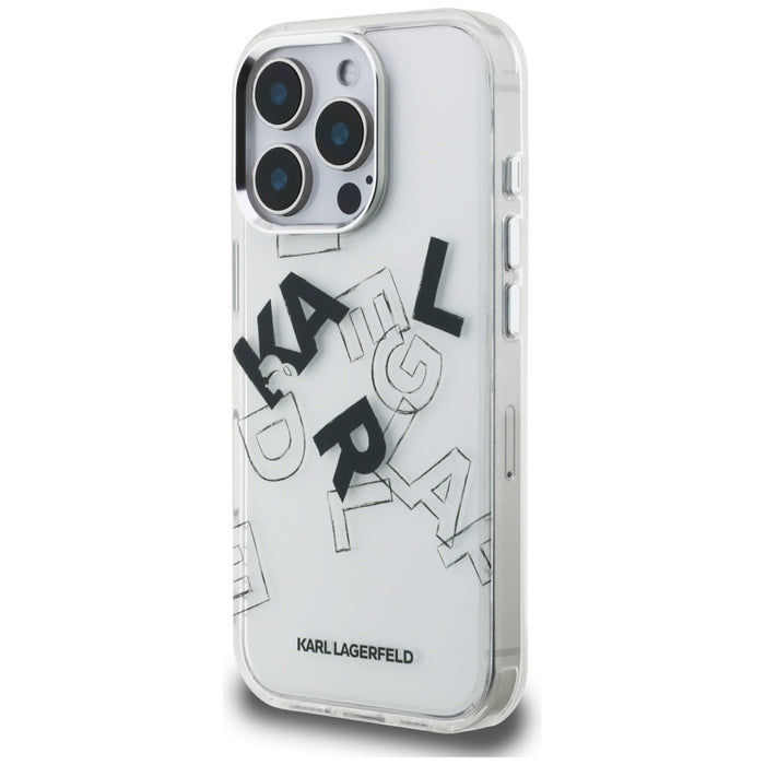 Karl Lagerfeld IML Sketched Graphic Case for iPhone 16 Pro - Clear