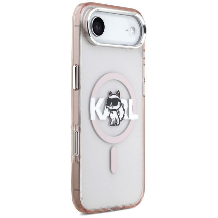 Karl Lagerfeld IML Choupette Sketch Logo MagSafe Case for iPhone 17 Air - Pink