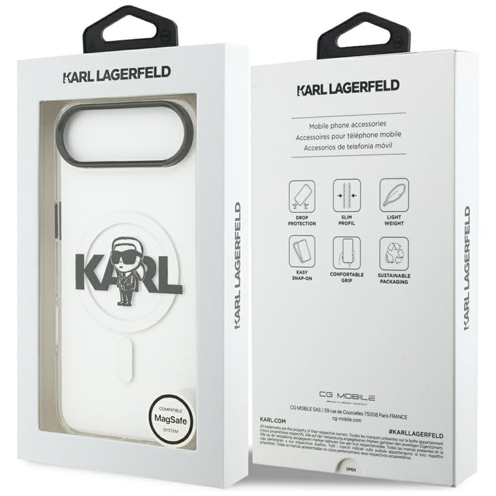 Karl Lagerfeld IML Karl Sketch Logo MagSafe Case for iPhone 17 Air - Transparent
