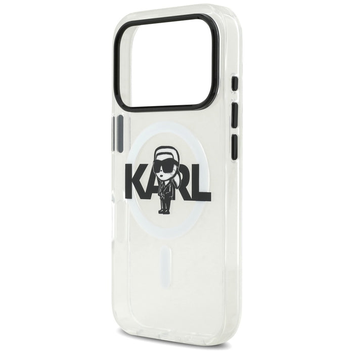 Karl Lagerfeld IML Karl Sketch Logo MagSafe Case for iPhone 17 Pro - Transparent